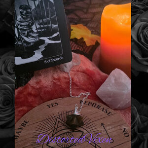 Tiger’s Eye Merkaba Pendulum • Crystal Dowsing Tool • Divination